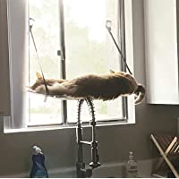 K&amp-H Mascotas| Soporte EZ para Ventanas | Cama para Gatos de Dos Alturas Que se acopla en el umbral de la Ventana